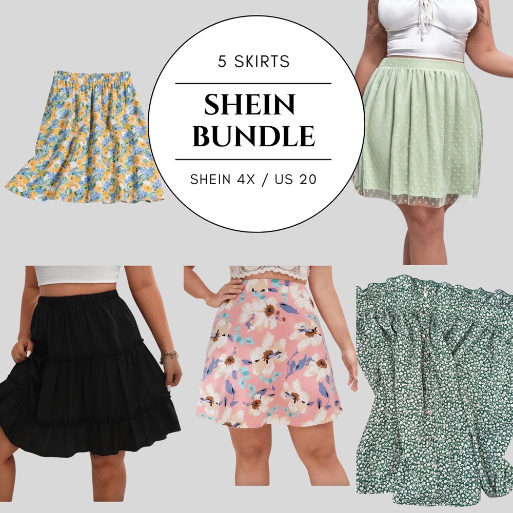 5 SHEIN Skirts (4X / US 20)